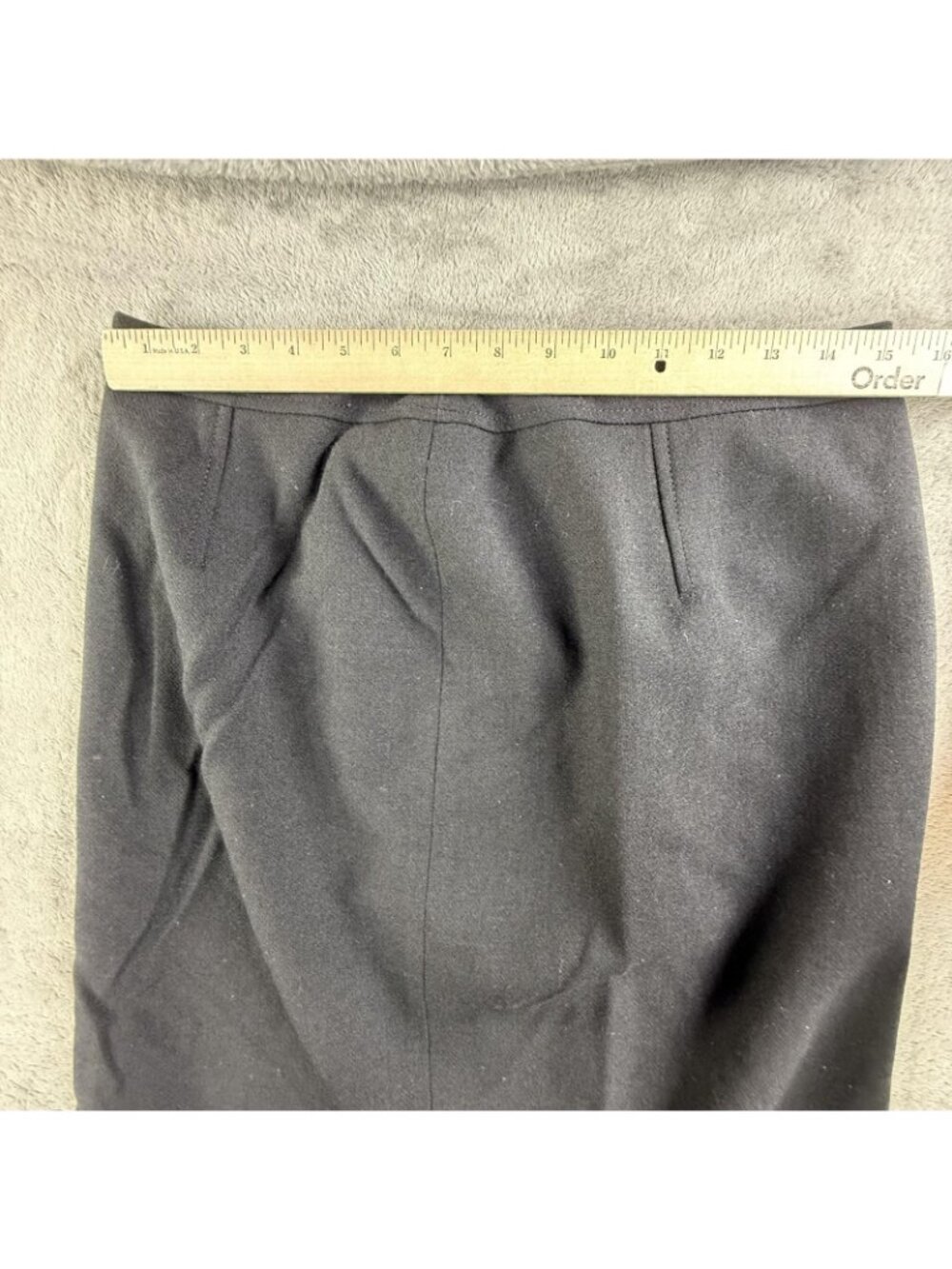 Talbots Skirt Womens 10 Black Wool Pencil Lined Midi Stretch Career Work Office - Picture 7 of 14